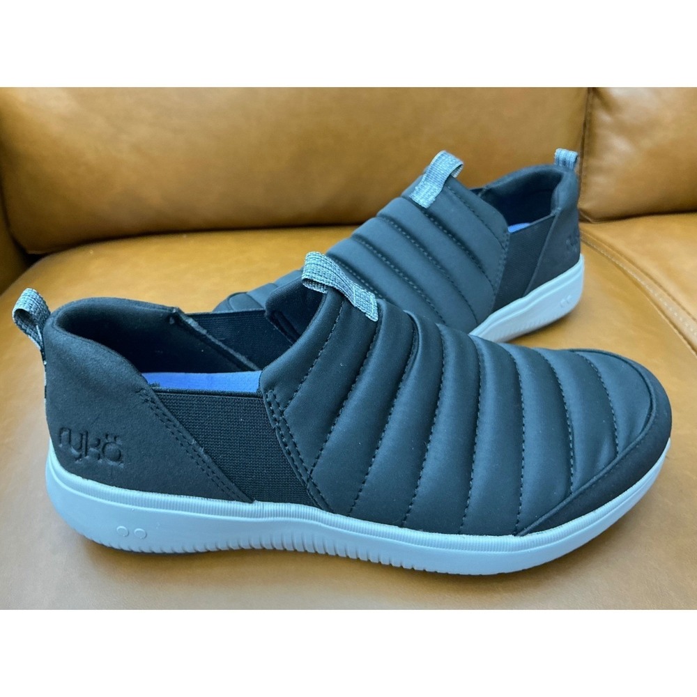 Ryka‎ Pursuit Slip On Sneakers Womens 8.5 Black Quilted Puffer